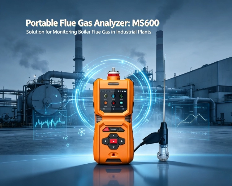 Soluție pentru monitorizarea gazelor de ardere din cazan în instalații industriale | MS600-FG | Optimizarea arderii bazată pe date duble pentru CO și O₂